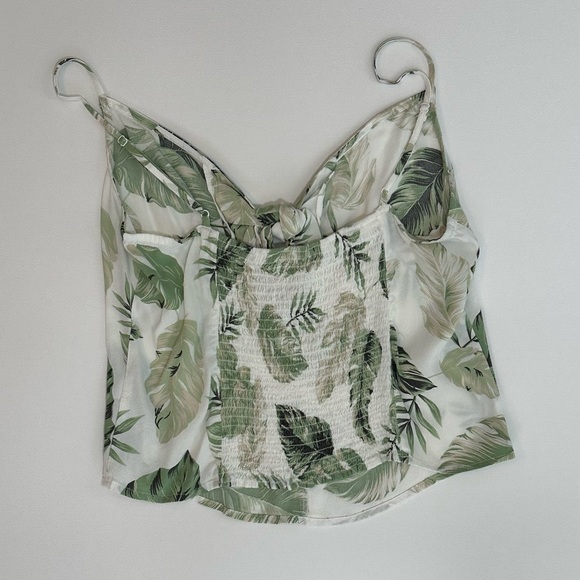 Dynamite White and Green Tropical Camisole Size Medium - Picture 3 of 3